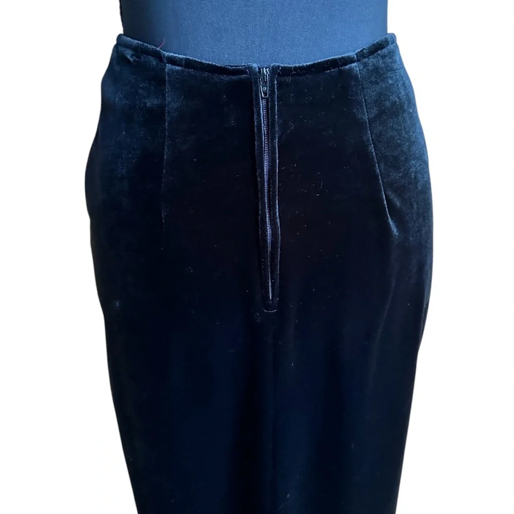 Tracy Evan’s nyc Vintage Black Maxi Skirt Velvet Size 3 EUC